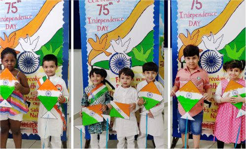 Independence Day 2022 Celebration in KID'S HUB PLAY SCHOOL, Chhatarpu Campus, Delhi India